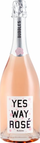 Yes Way Rose Bubbles Sparkling Rose Low Calorie Wine Perspective: top