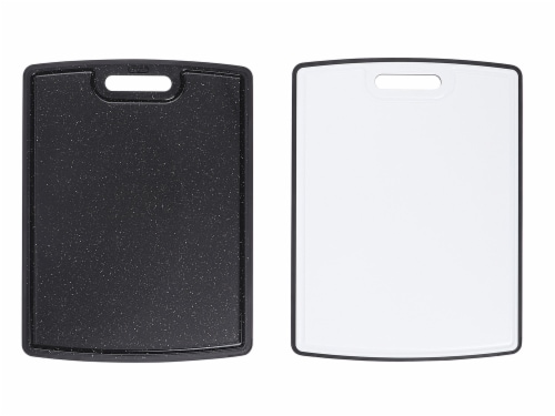 Dexas PolyDuo Small Cutting Board - White Midnight Perspective: top
