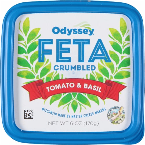 Odyssey Crumbled Tomato & Basil Feta Crumble Cheese Perspective: top