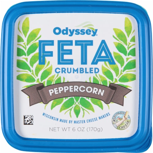 Odyssey® Crumbled Feta Peppercorn Cheese Perspective: top