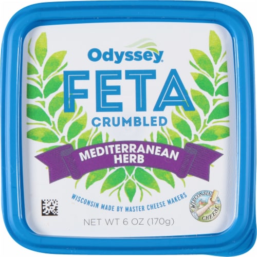 Odyssey Mediterranean Herb Crumbled Feta Cheese Perspective: top