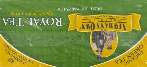 Newman's Own Royal Organic Green Tea Perspective: top