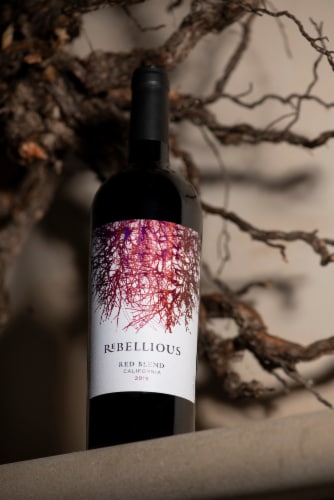 Rebellious California Red Blend Wine Perspective: top