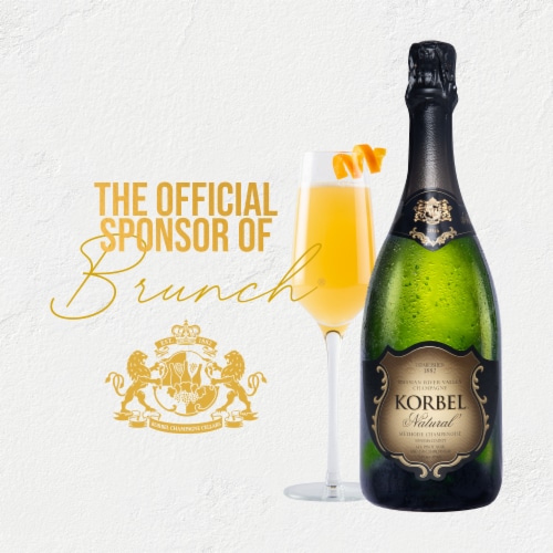 Korbel Natural Sparkling Wine California Champagne Perspective: top