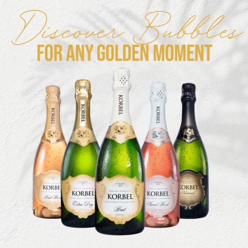 Korbel® Brut California Champagne Sparkling Wine Perspective: top
