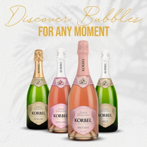 Korbel Brut Rose California Champagne Perspective: top