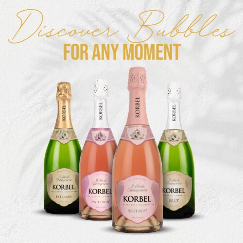 Korbel Brut Rose California Champagne Perspective: top