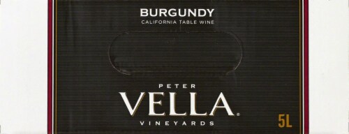 Peter Vella Burgundy California Red Wine Box Perspective: top
