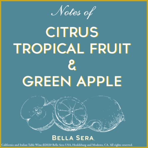 Bella Sera Pinot Grigio Italian White Wine Perspective: top