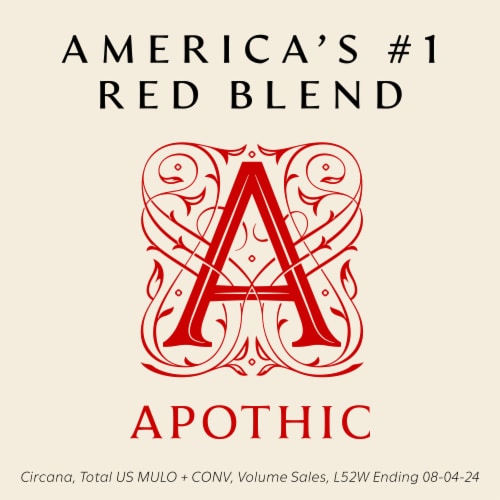 Apothic Red Blend Red Wine 750ml Perspective: top