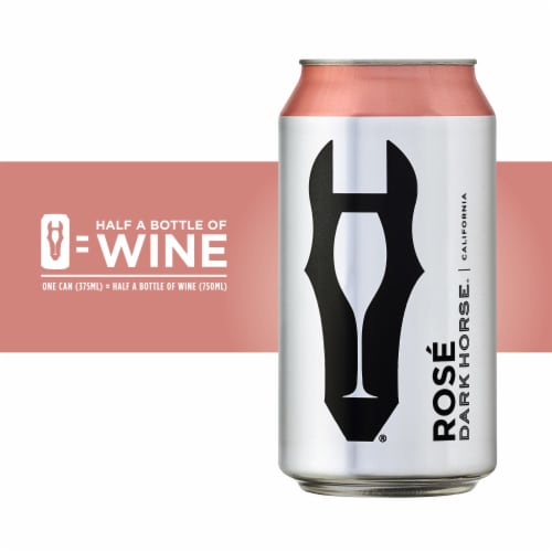 Dark Horse Rose Wine Can Perspective: top