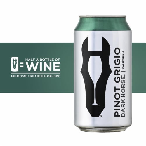 Dark Horse Pinot Grigio White Wine Single Can Perspective: top