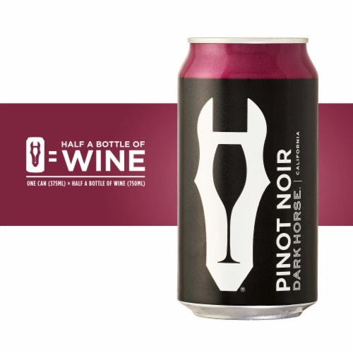Dark Horse Pinot Noir Red Wine Single Can Perspective: top