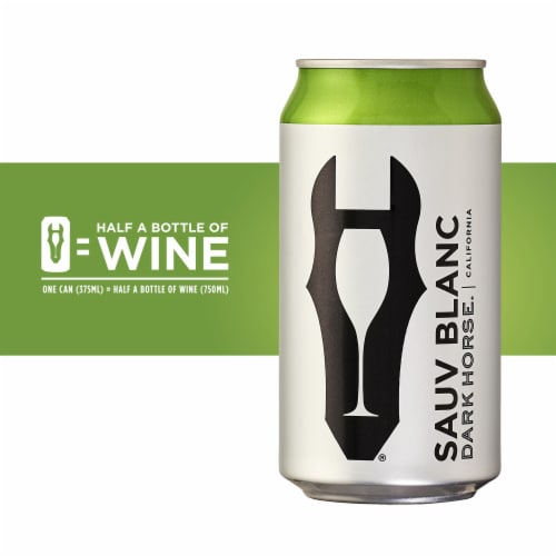 Dark Horse Sauvignon Blanc California White Wine Can Perspective: top