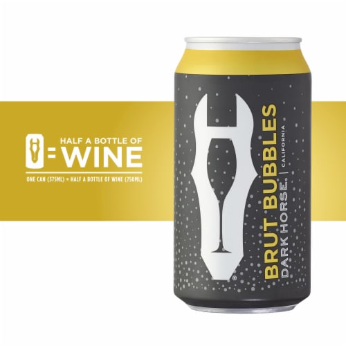 Dark Horse Brut California Sparkling Wine Can Perspective: top