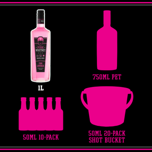 Pink Whitney Lemonade Flavored Vodka Perspective: top