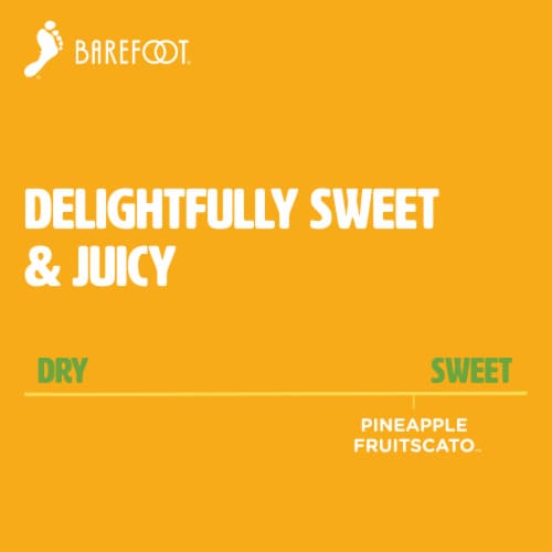 Barefoot Fruitscato Pineapple Moscato Sweet Wine Perspective: top