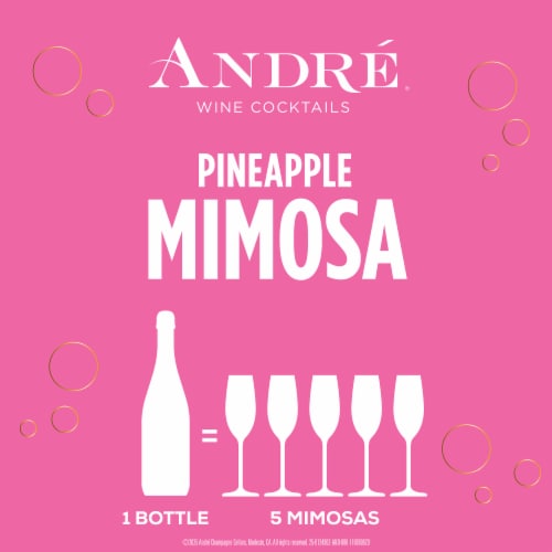 Andre® Pineapple Mimosa California Ready to Drink Cocktail Sparkling Wine Perspective: top