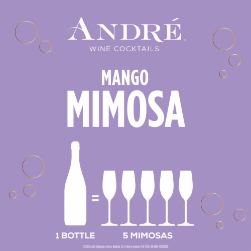 Andre Mango Mimosa California Ready to Drink Cocktail Sparkling Wine Perspective: top