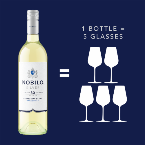 Nobilo® Silver 80 Calorie Sauvignon Blanc New Zealand White Wine Perspective: top