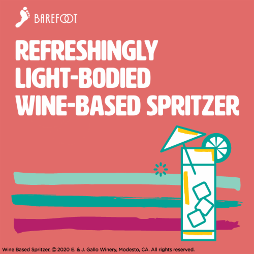 Barefoot Spritzer Rose California Wine Cans Perspective: top