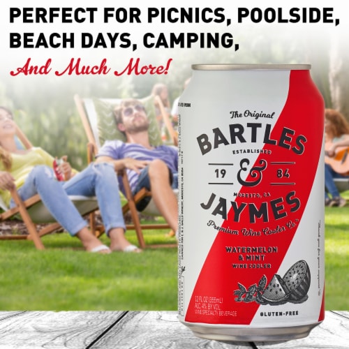 Bartles & Jaymes Watermelon Mint Wine Cooler Ready to Drink Cocktail Perspective: top