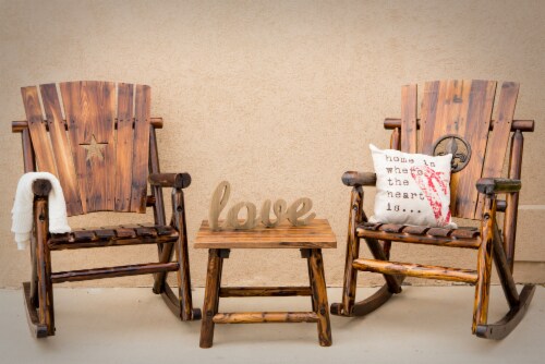 Leigh Country Char-Log Single Rocker with Star Cutout Perspective: top