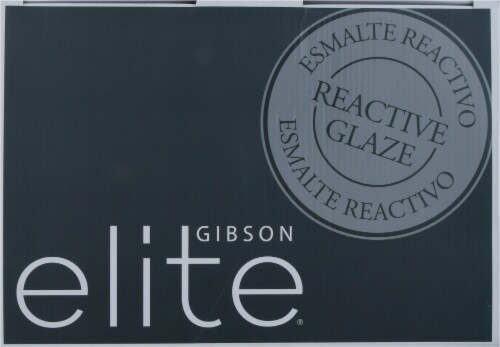 Gibson Evening Blossom Dinnerware Set - Black/Red Perspective: top