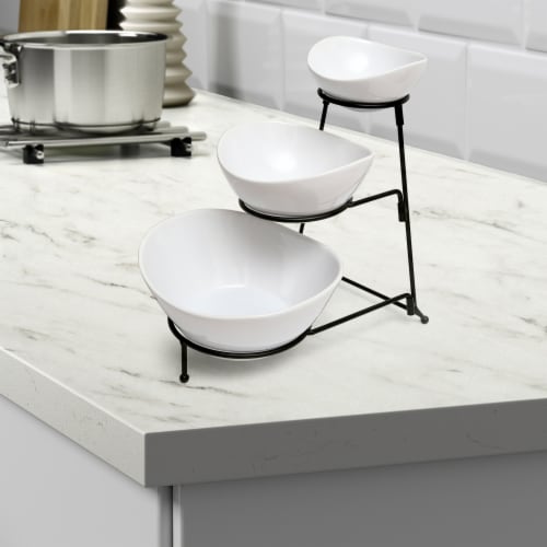 VM International Gracious Dining 3-Tier Serving Set Perspective: top