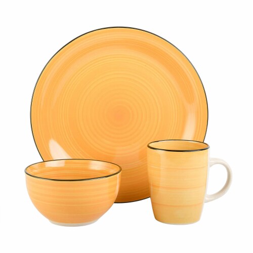 Gibson Home 95631.12RM Color Vibes 12 Piece Dinnerware Set, Assorted Colors Perspective: top