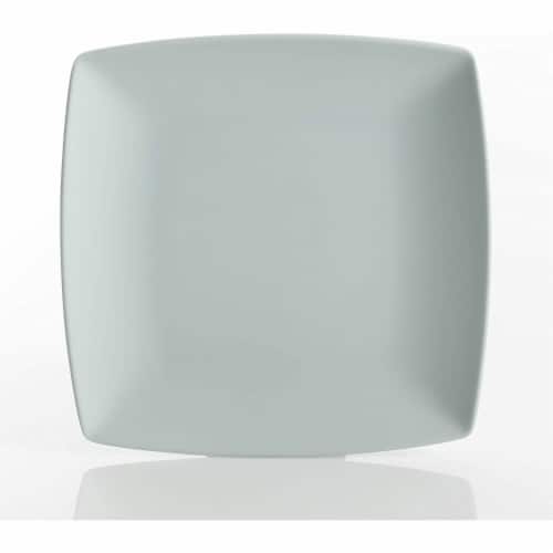 Gibson Home 16 Piece Square Melamine Dinnerware Set Plates, Bowls, & Cups, Mint Perspective: top