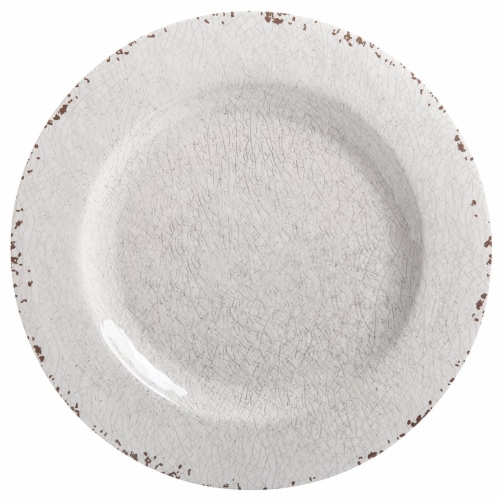 Gibson Studio California Mauna 12 Piece Durable Melamine Dinnerware Set, Ice Perspective: top