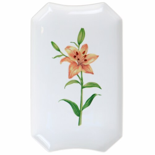 Martha Stewart Botanical Garden Ceramic Serving Platter - White Perspective: top
