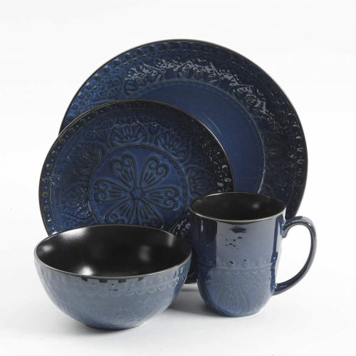 Gibson Elite Milanto Durable Stoneware Glazed 16 Piece Dinnerware Set ...