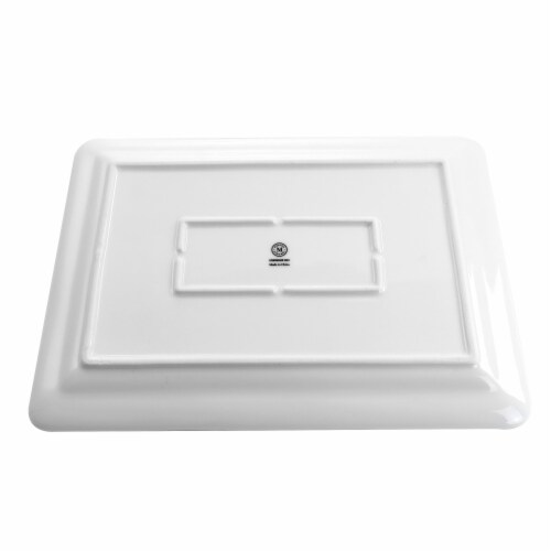 Martha Stewart Ceramic Serving Platter - White Perspective: top
