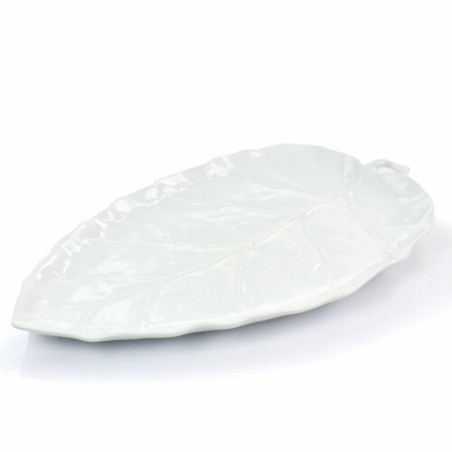 Martha Stewart Ceramic Platter - White Perspective: top