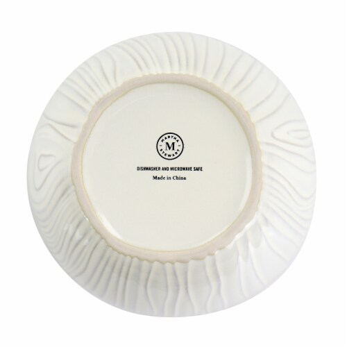 Martha Stewart Wood Patterned Cereal Bowl Set - Off-White Perspective: top