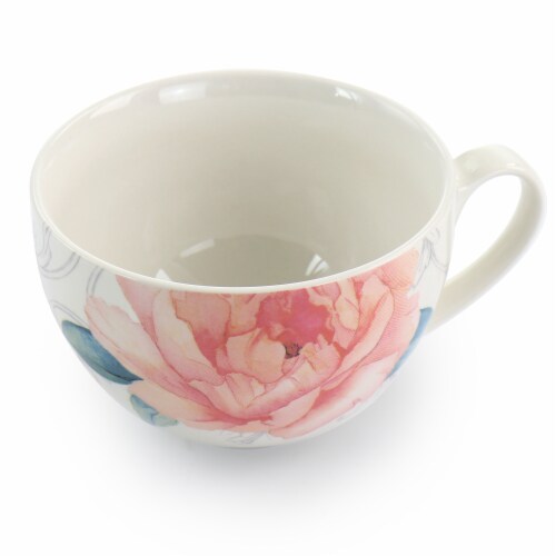 Martha Stewart Peony Tea Cup and Saucer Perspective: top