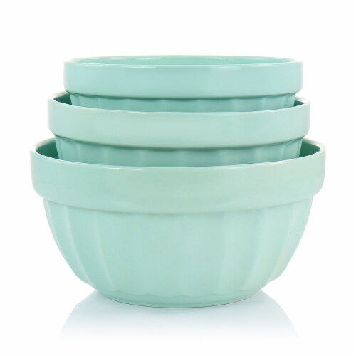Martha Stewart Stoneware Bowl Set - Mint Perspective: top