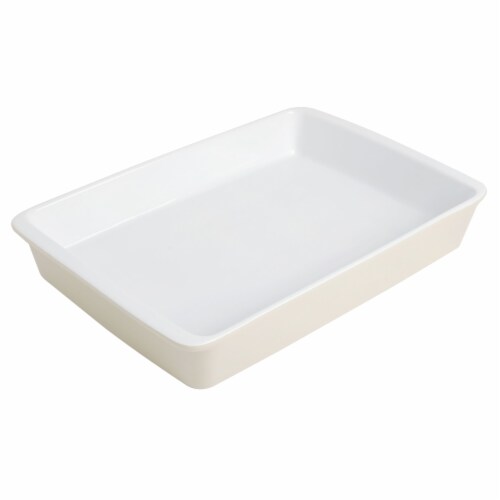 Martha Stewart Beige Stoneware Baker Perspective: top