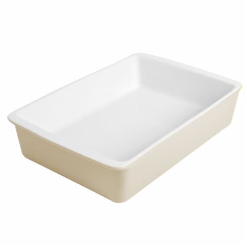 Martha Stewart Beige Stoneware Baker Perspective: top