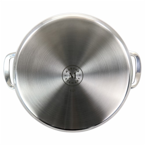 Martha Stewart Stainless Steel Dutch Oven Perspective: top