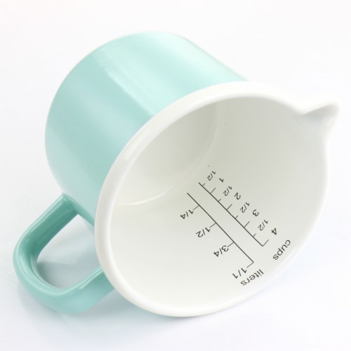 Martha Stewart Enamel on Steel Measuring Cup - Turquoise Perspective: top