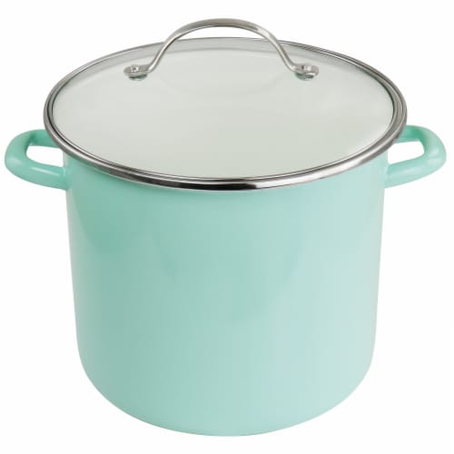 Martha Stewart Stock Pot with Steamer - Aqua Perspective: top