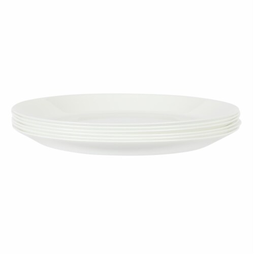 Bruntmor 6 White Plate Set of 4, Ceramic Dinner Plates Microwave Safe, 6 -  Set of 4 - Harris Teeter