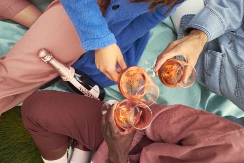 Chandon California Rose Sparkling Wine Perspective: top