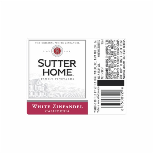 Sutter Home® White Zinfandel Rose Wine Perspective: top