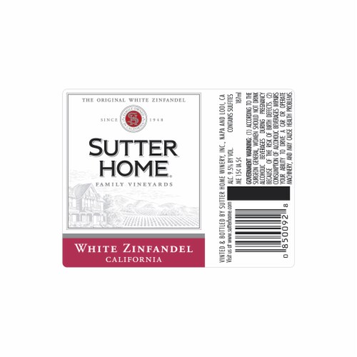 Sutter Home® White Zinfandel Rose Wine Perspective: top