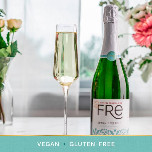 FRE Alcohol-Removed Sparkling Brut Low Calorie Non Alcoholic Wine Perspective: top