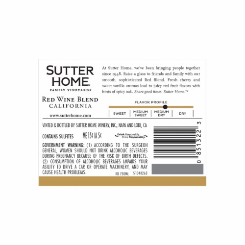 Sutter Home® Red Blend Red Wine Perspective: top